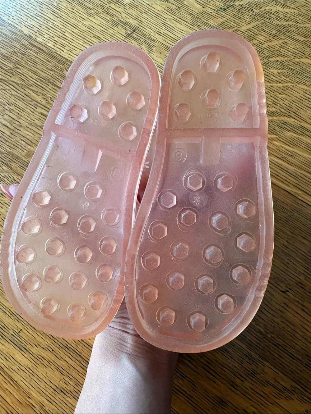 GAP Girls Pink Transparent Jelly Sandals with Daisy Detail